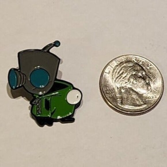 Nickelodeon's Invader Zim 'Gir Robot' Enamel Pin - Retro Cartoon Fan Collectible - Picture 2 of 3